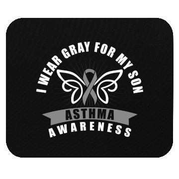 Discover I Wear Grey For My Son Asthma Awareness Gray Mouse Pads