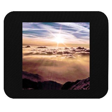 Discover dark blue ocean waves storm fantasy Mouse Pads