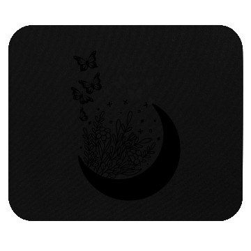 Discover moon flowers butterflies Mouse Pads
