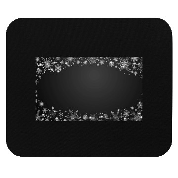 Discover Black White Snowflakes Pattern Mouse Pads