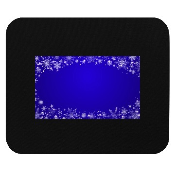 Discover Modern Navy Blue Snowflakes Pattern Mouse Pads