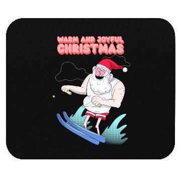 Discover christmas and santa claus having summer fun Mouse Pads