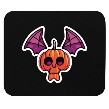 Discover Bat Pumpkin Halloween Mouse Pads