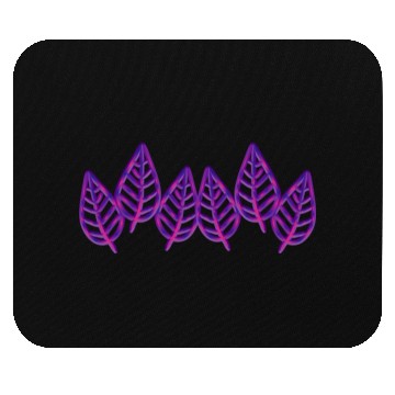 Discover Leaves pattern leaf icon nature purple Mouse Pads