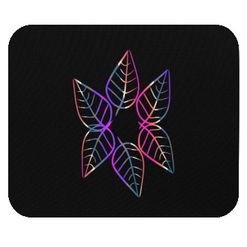 Discover leaf icon nature purple pattern leaves circle Mouse Pads