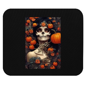 Discover Skull Pumpkin Halloween Mouse Pads