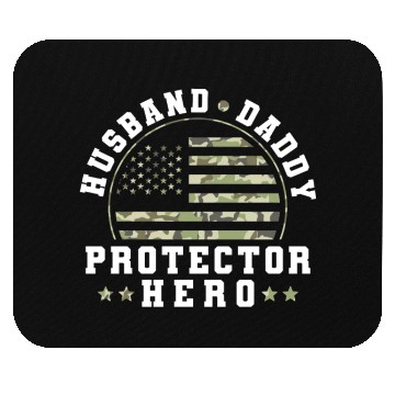 Discover Husband Daddy Protector Hero US Army Veteran Mouse Pads