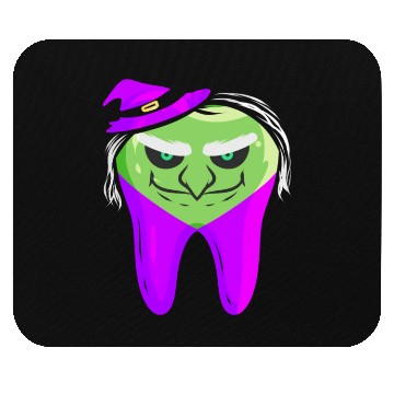 Discover Evil Green Witch Tooth For Dentist On Halloween Mouse Pads