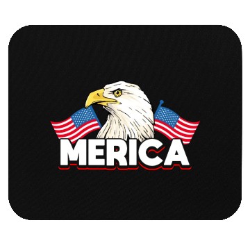 Discover Merica Bald Eagle US Flag Independence Mouse Pads