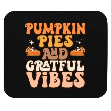 Discover Retro Pumpkin Pies Grateful Vibes Thanksgiving Mouse Pads