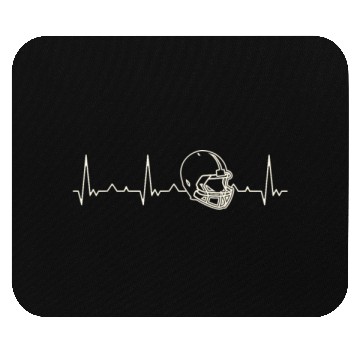 Discover American Football Helmet Cool. Heart. Love. EKG. Mouse Pads