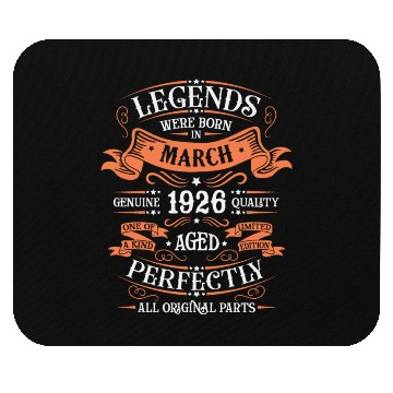 Discover March 1926 Anniversary Vintage Gift Idea 1926 Mouse Pads