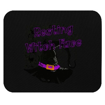 Discover Resting Witch Face - Halloween Spider Web Mouse Pads