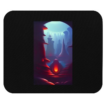 Discover Alien planet landscape Mouse Pads