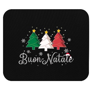 Discover Buon Natale Italian Christmas Tree Mouse Pads