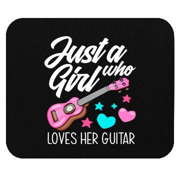 Discover Guitar Girl Guitar Player Mouse Pads