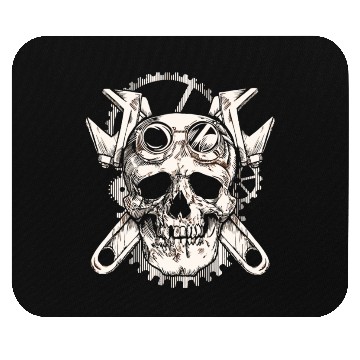 Discover Skull Mechanic Cross Tools Mechanic Mouse Pads