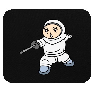 Discover Cartoon kid fencing Mouse Pads