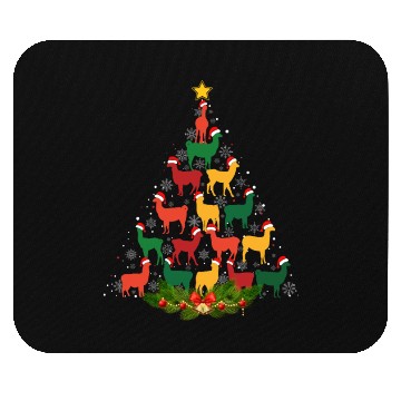 Discover Family Matching Christmas Pajama Llama Xmas Tree Mouse Pads