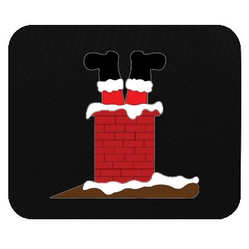 Discover Funny Santa Claus Stuck in chimney Mouse Pads