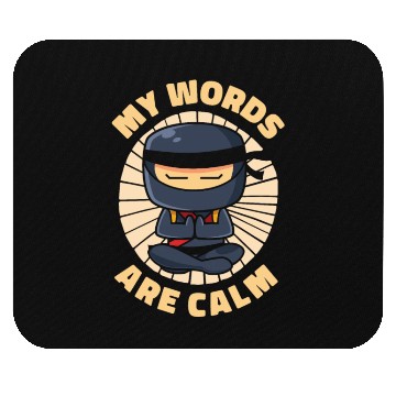 Discover Serenity Ninja Fan Calm Yoga Lover Peaceful Mouse Pads