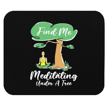 Discover Serenity Meditating Nature Fan Spiritual Yoga Mouse Pads