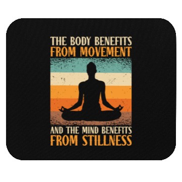 Discover Serenity Meditating Yoga Fan Spiritual Relaxation Mouse Pads