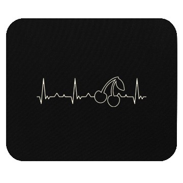 Discover Cherry. Heart. Love. EKG. Pulse. Beat. Mouse Pads