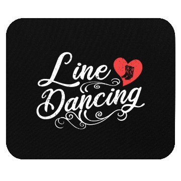Discover Line Dancing Cute Heart Cowboy Boots Line Dancer Mouse Pads