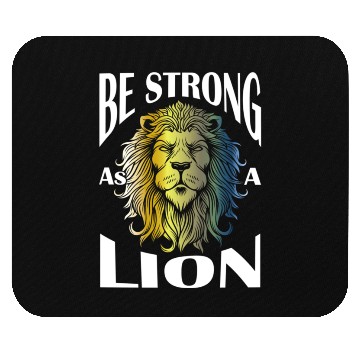 Discover be strong as a lion Mouse Pads