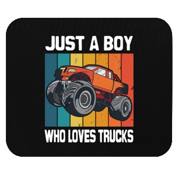 Discover Just a Boy who loves Trucks Mouse Pads