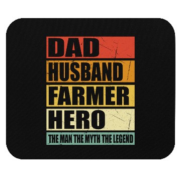 Discover Dad Husband Farmer Hero Mouse Pads
