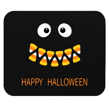 Discover Cute Candy Corn Face For Halloween Costume Mouse Pads