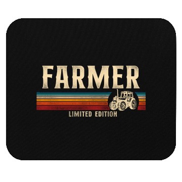 Discover Farming Farmer Retro Tractor Mouse Pads