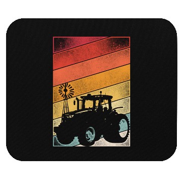 Discover Farming Farmer Retro Tractor Mouse Pads