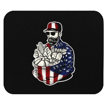 Discover Farming Farmer American Flag Us Mouse Pads