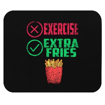 Discover Exercise Extra Fries Workout Chips Gym Mouse Pads