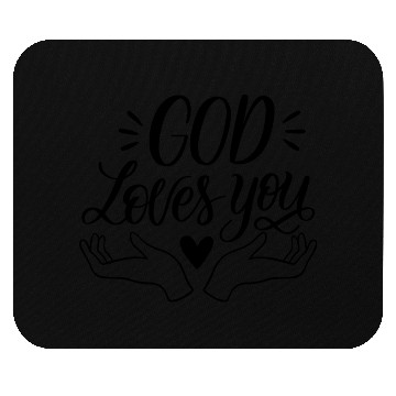 Discover god loves you Mouse Pads