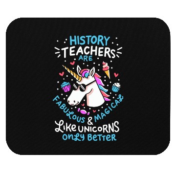 Discover School Unicorn Funny Saying History Teacher Gift Mouse Pads