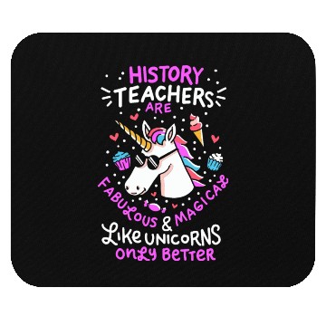Discover School Unicorn Funny Saying History Teacher Gift Mouse Pads