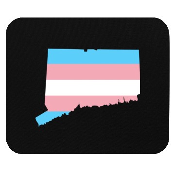 Discover Trans Flag Connecticut LGBT Pride Support Mouse Pads