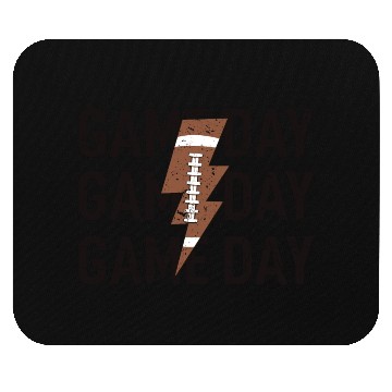 Discover Game Day Football Distressed Lightning Bolt Mouse Pads