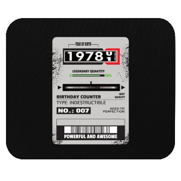 Discover electricity meter birthday 1978 electrician gift Mouse Pads