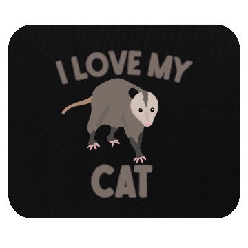 Discover I Love My Cat Possum Mouse Pads