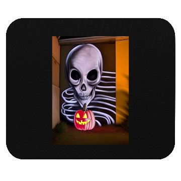 Discover STREET ART SKULL AND PUMPKIN Mouse Pads