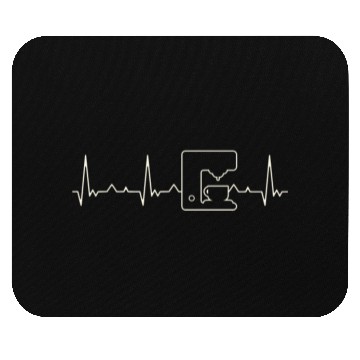 Discover Coffee Machine. Heart. Love. EKG. Pulse. Beat. Mouse Pads