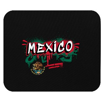 Discover Mexico flag graffiti design Mouse Pads