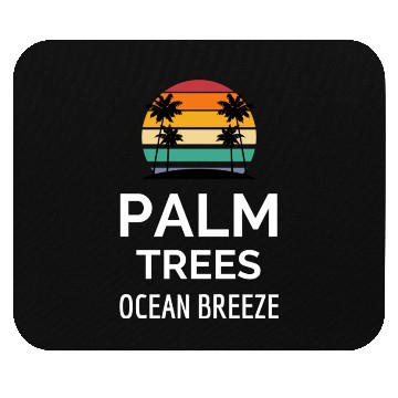 Discover Palm trees ocean breeze Mouse Pads