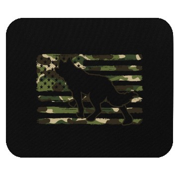 Discover Coyote Hunting Camo American Flag Mouse Pads