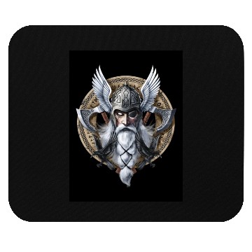 Discover Viking Warrior God Odin Mouse Pads